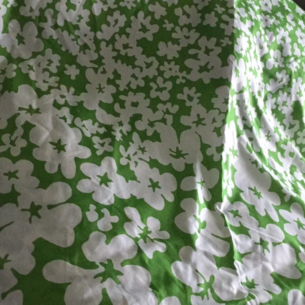 Green and White Floral Home Bedding Duvet Cover